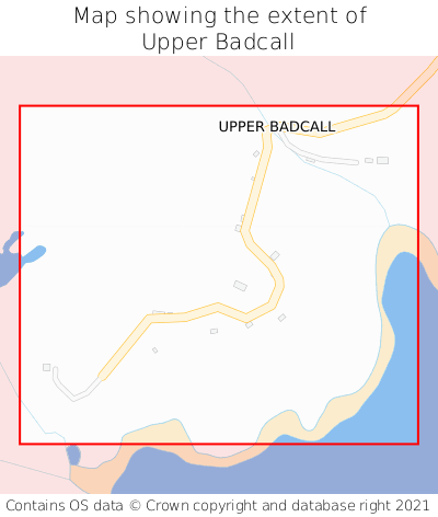Map showing extent of Upper Badcall as bounding box