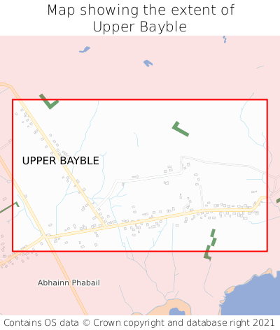 Map showing extent of Upper Bayble as bounding box