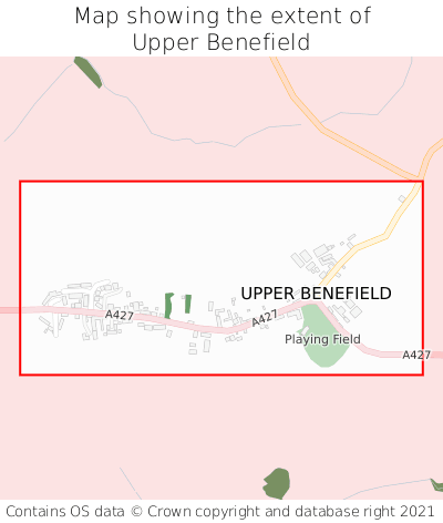Map showing extent of Upper Benefield as bounding box