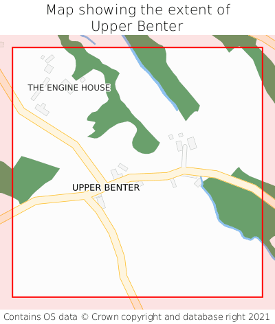 Map showing extent of Upper Benter as bounding box