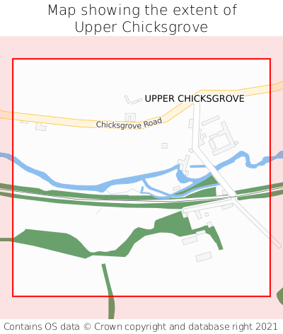 Map showing extent of Upper Chicksgrove as bounding box