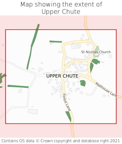 Map showing extent of Upper Chute as bounding box