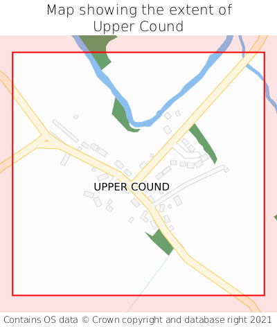 Map showing extent of Upper Cound as bounding box