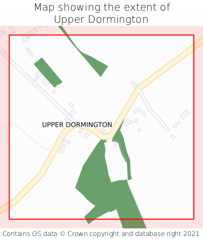 Map showing extent of Upper Dormington as bounding box
