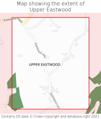 Map showing extent of Upper Eastwood as bounding box