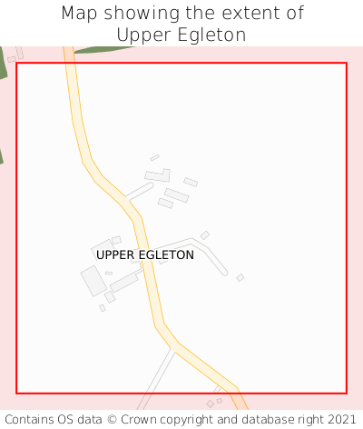 Map showing extent of Upper Egleton as bounding box