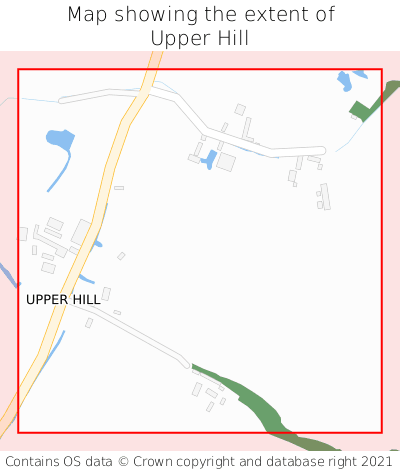 Map showing extent of Upper Hill as bounding box