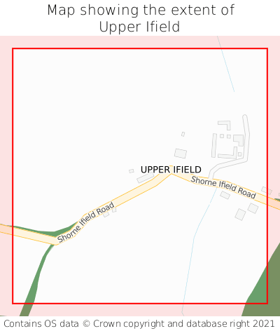 Map showing extent of Upper Ifield as bounding box