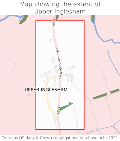 Map showing extent of Upper Inglesham as bounding box