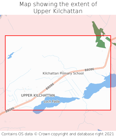 Map showing extent of Upper Kilchattan as bounding box