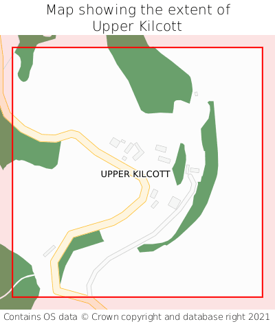 Map showing extent of Upper Kilcott as bounding box
