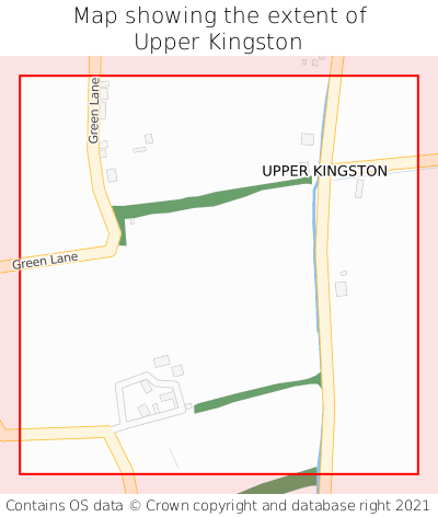 Map showing extent of Upper Kingston as bounding box