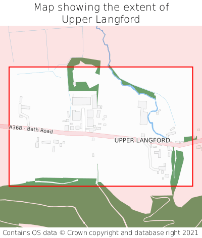 Map showing extent of Upper Langford as bounding box
