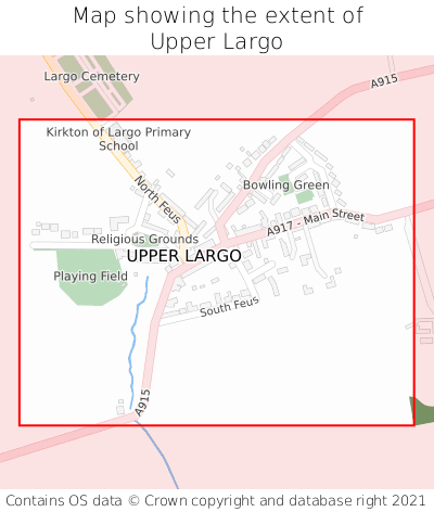 Map showing extent of Upper Largo as bounding box