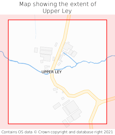Map showing extent of Upper Ley as bounding box