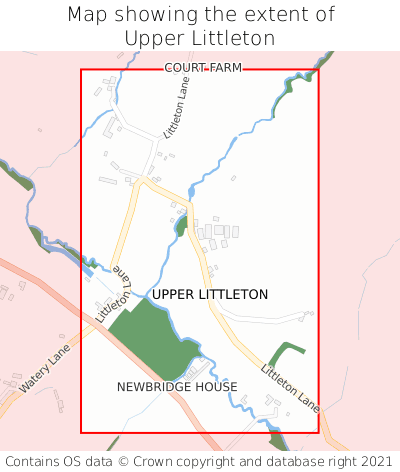 Map showing extent of Upper Littleton as bounding box