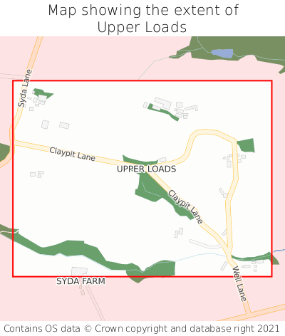 Map showing extent of Upper Loads as bounding box