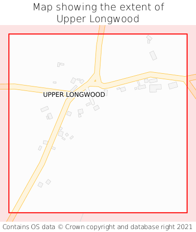 Map showing extent of Upper Longwood as bounding box