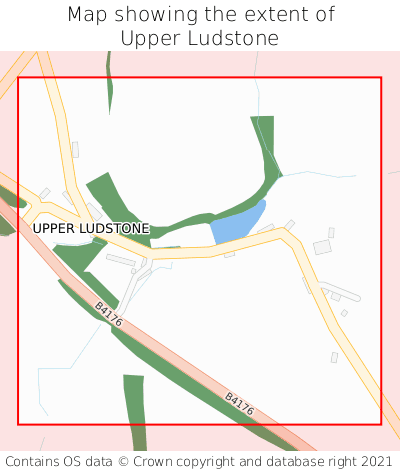 Map showing extent of Upper Ludstone as bounding box