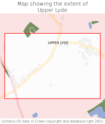 Map showing extent of Upper Lyde as bounding box