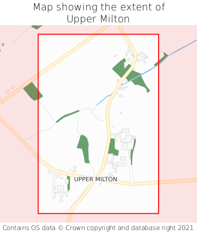 Map showing extent of Upper Milton as bounding box