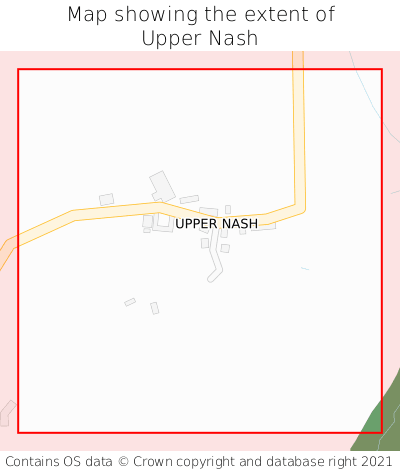 Map showing extent of Upper Nash as bounding box