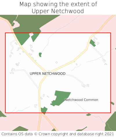 Map showing extent of Upper Netchwood as bounding box