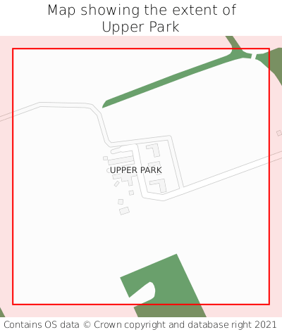 Map showing extent of Upper Park as bounding box