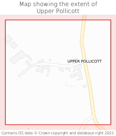 Map showing extent of Upper Pollicott as bounding box
