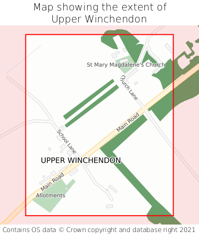 Map showing extent of Upper Winchendon as bounding box