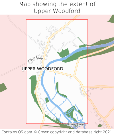 Map showing extent of Upper Woodford as bounding box