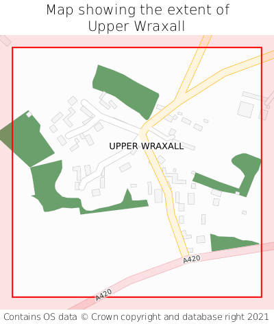 Map showing extent of Upper Wraxall as bounding box