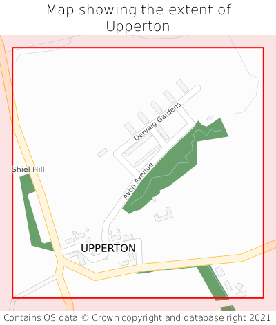 Map showing extent of Upperton as bounding box