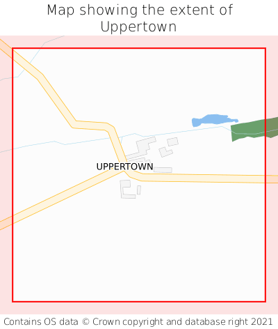 Map showing extent of Uppertown as bounding box