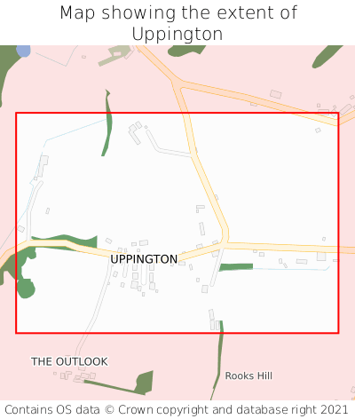 Map showing extent of Uppington as bounding box