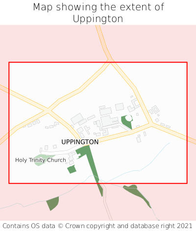Map showing extent of Uppington as bounding box