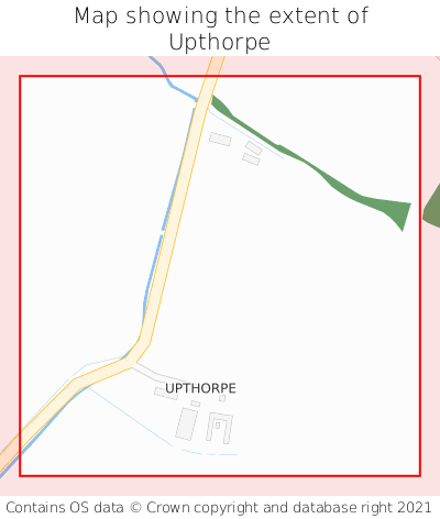 Map showing extent of Upthorpe as bounding box