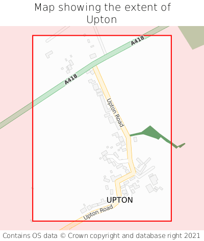 Map showing extent of Upton as bounding box