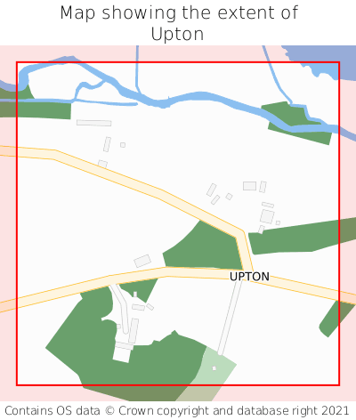 Map showing extent of Upton as bounding box