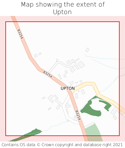 Map showing extent of Upton as bounding box