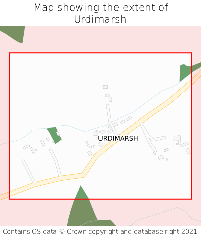 Map showing extent of Urdimarsh as bounding box