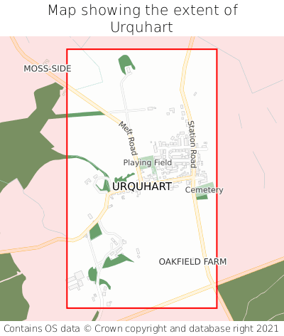 Map showing extent of Urquhart as bounding box