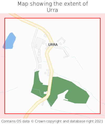 Map showing extent of Urra as bounding box