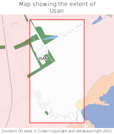 Map showing extent of Usan as bounding box