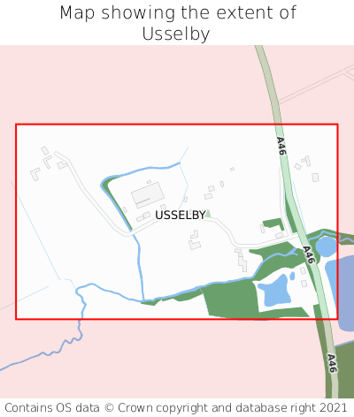 Map showing extent of Usselby as bounding box