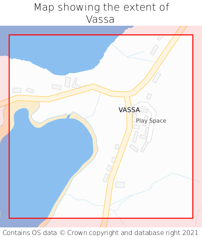 Map showing extent of Vassa as bounding box