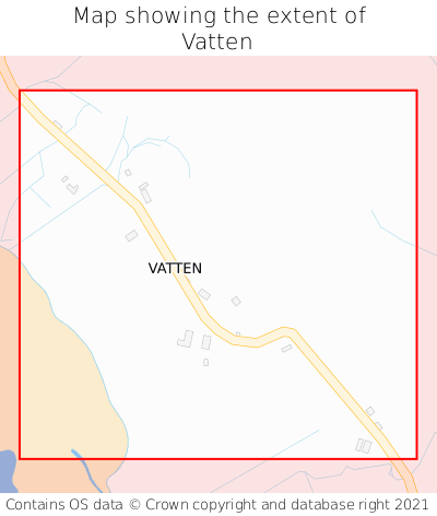 Map showing extent of Vatten as bounding box