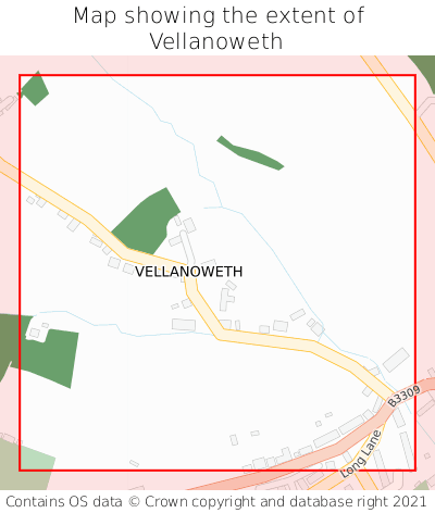 Map showing extent of Vellanoweth as bounding box
