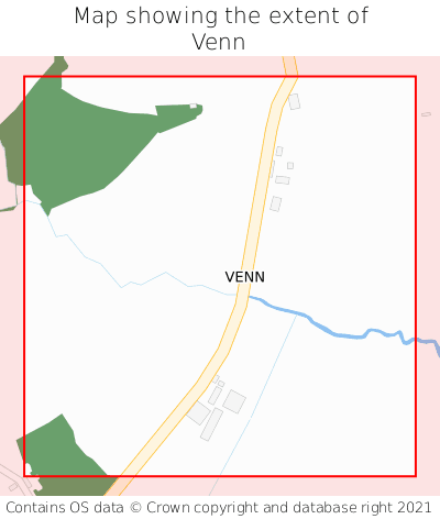 Map showing extent of Venn as bounding box