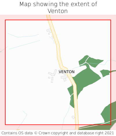 Map showing extent of Venton as bounding box